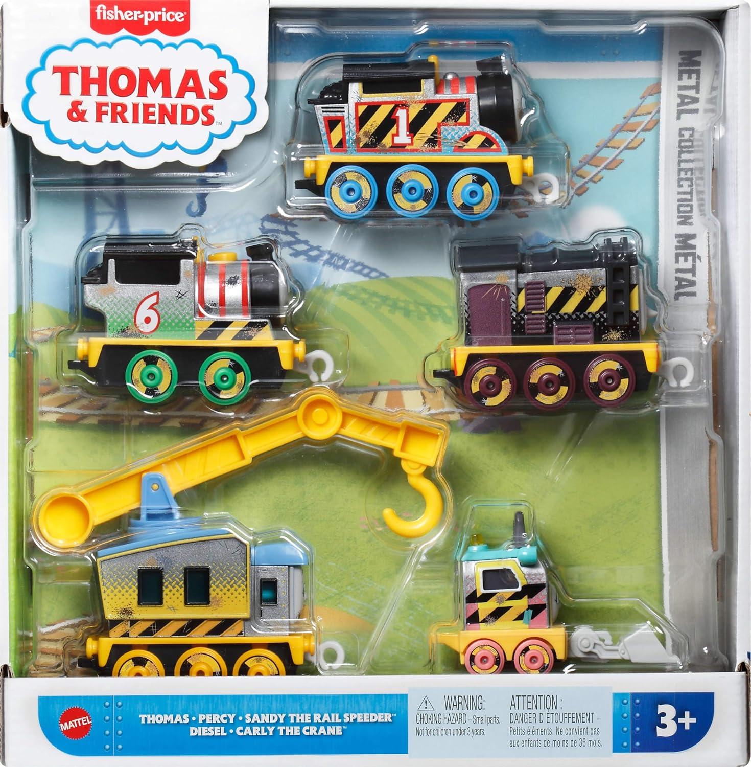 imageThomas amp Friends Diecast Vehicle Set Construction Crew 5 PushAlong Toy Train Engines for Preschool Kids Ages 3 Years
