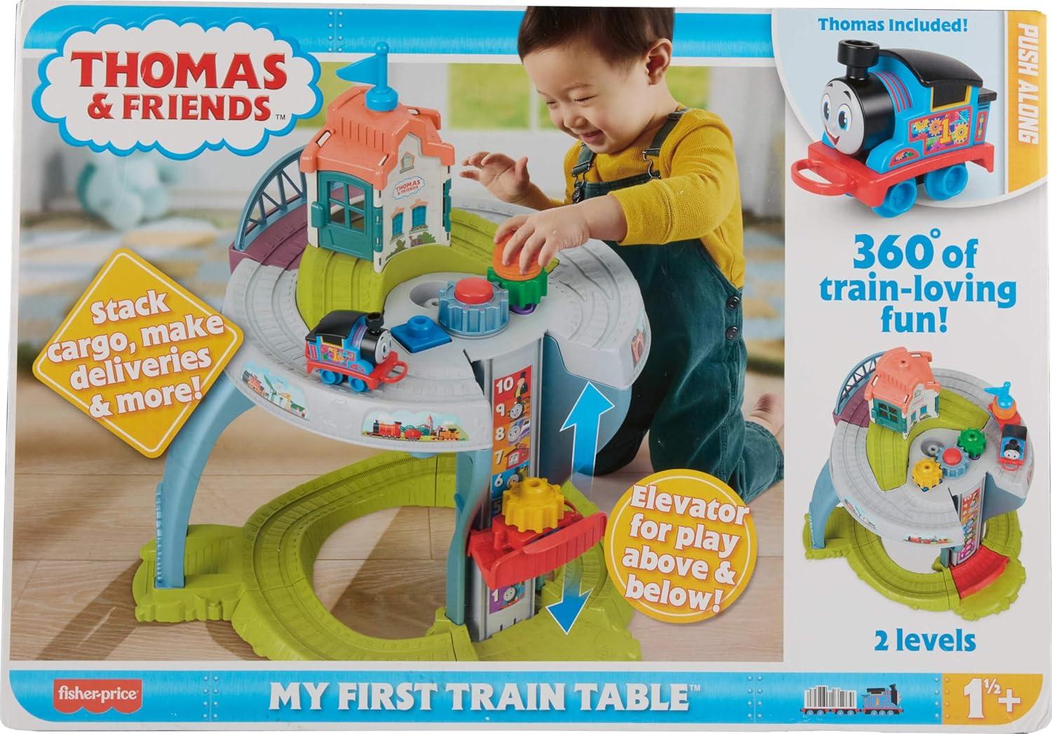 imageThomas amp Friends Toddler Toy My First Train Table with Track Cargo Stacking amp Fine Motor Activities for Kids Ages 18 MonthsCarlito