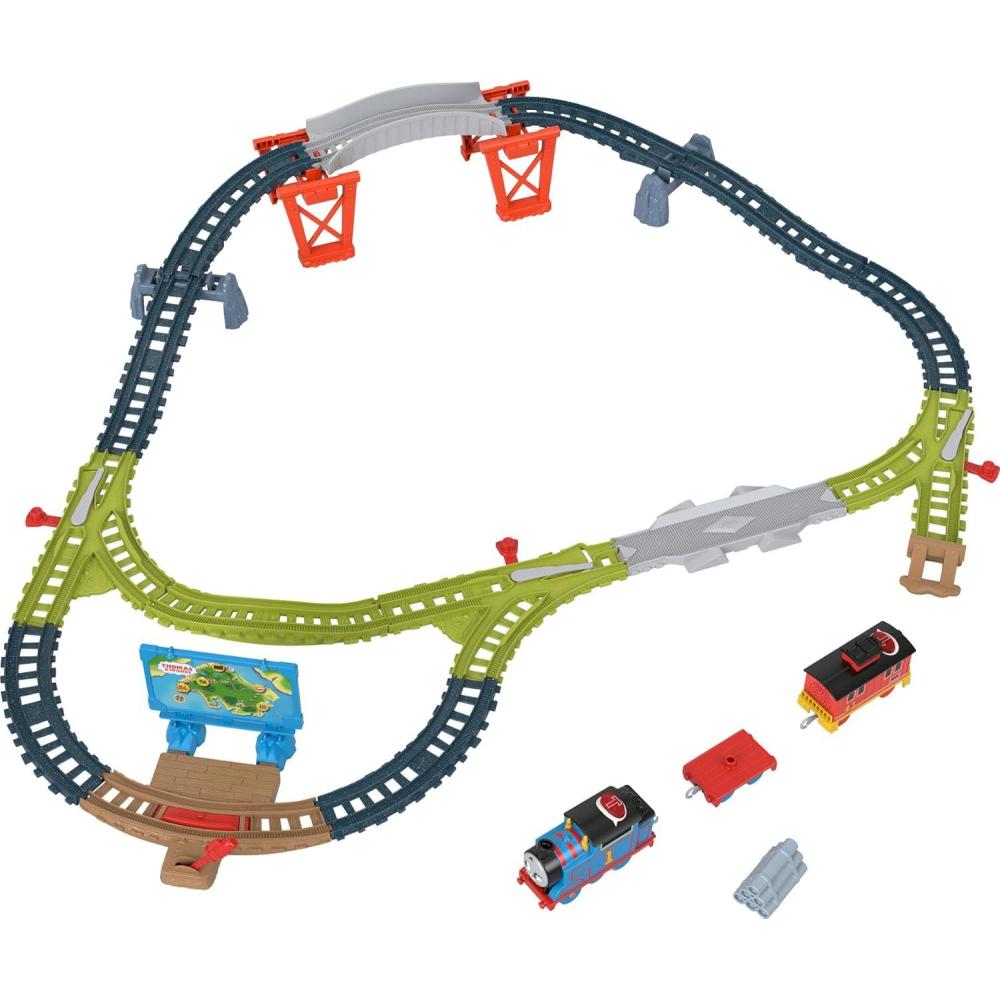imageThomas amp Friends Toy Train Set Talking Thomas amp Brake Car Bruno Track Playset with Phrases amp Sounds for Preschool Kids Ages 3 Years