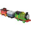 ​Thomas & Friends Motorized Toy Train Graffiti Percy Battery-Powered Engine with 2 Cargo Cars for Pretend Play Preschool Kids Ages 3+ Years(Percy & Bruno)
