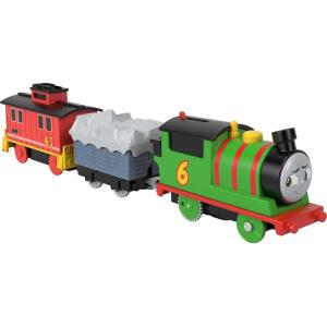 ​Thomas & Friends Motorized Toy Train Graffiti Percy Battery-Powered Engine with 2 Cargo Cars for Pretend Play Preschool Kids Ages 3+ Years(Percy & Bruno)
