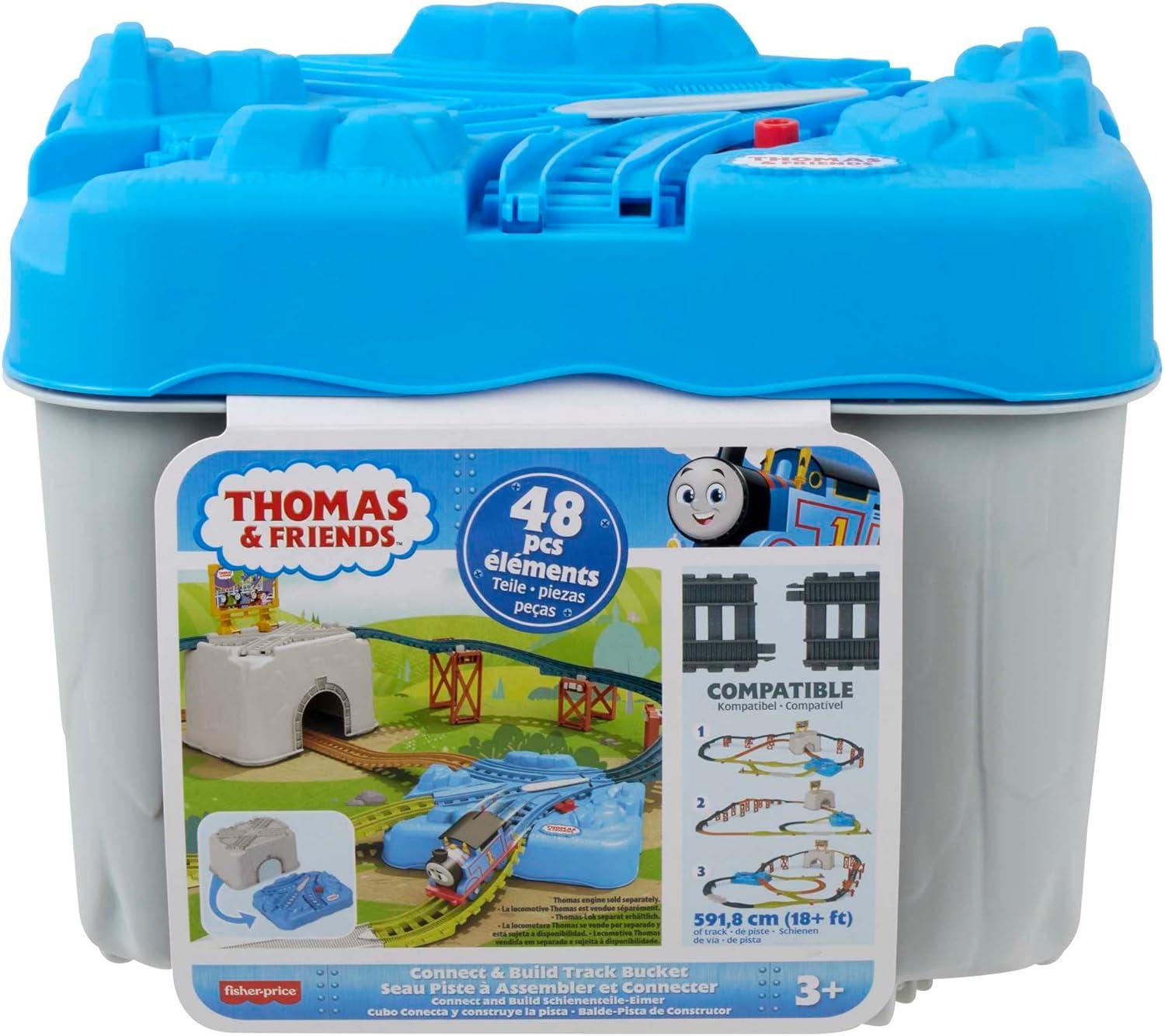 imageThomas amp Friends Toy Train Tracks Set Connect amp Build Bucket 34Piece Expansion Pack for Diecast amp Motorized Trains Kids Ages 3 YearsTrack Bucket