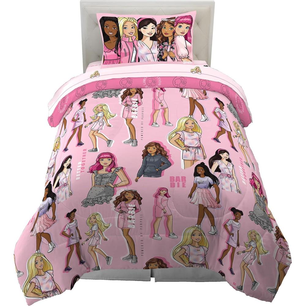 imageFranco Thomas amp Friends Kids Bedding Super Soft Comforter and Sheet Set with Sham 5 Piece Twin Size Officially Licensed ProductBarbie