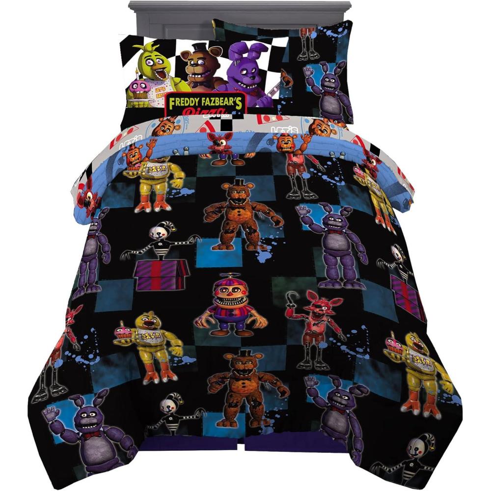 imageFranco Thomas amp Friends Kids Bedding Super Soft Comforter and Sheet Set with Sham 5 Piece Twin Size Officially Licensed ProductFive Nights at Freddys