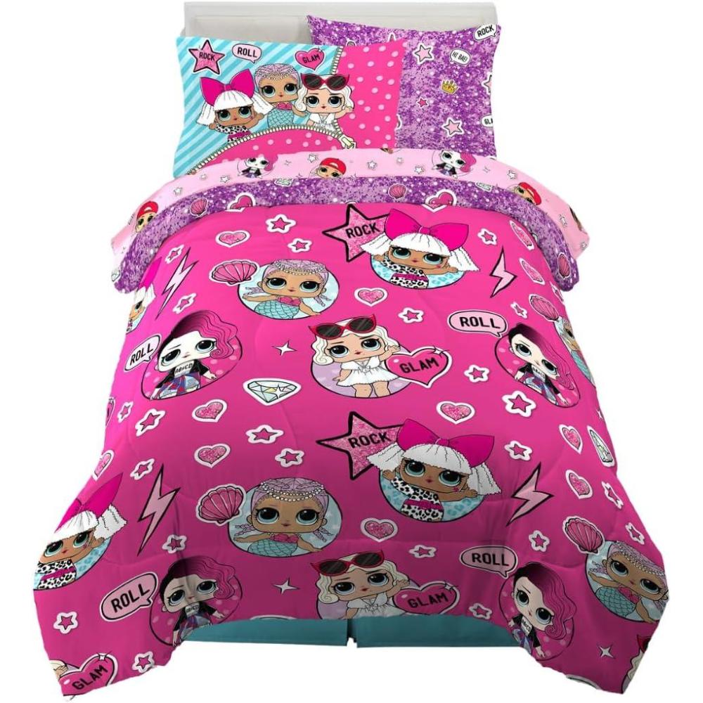 imageFranco Thomas amp Friends Kids Bedding Super Soft Comforter and Sheet Set with Sham 5 Piece Twin Size Officially Licensed ProductLol Surprise