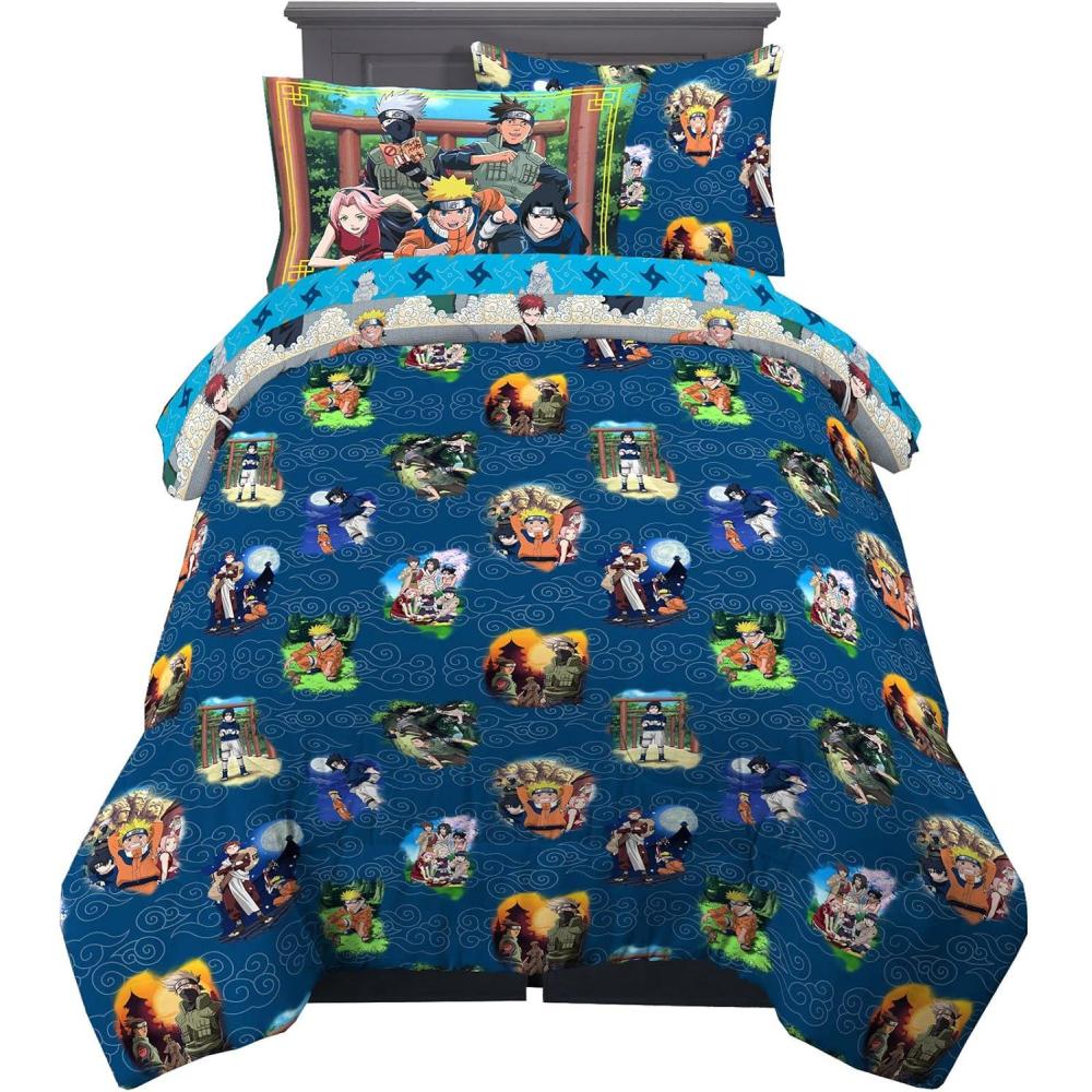 imageFranco Thomas amp Friends Kids Bedding Super Soft Comforter and Sheet Set with Sham 5 Piece Twin Size Officially Licensed ProductNaruto
