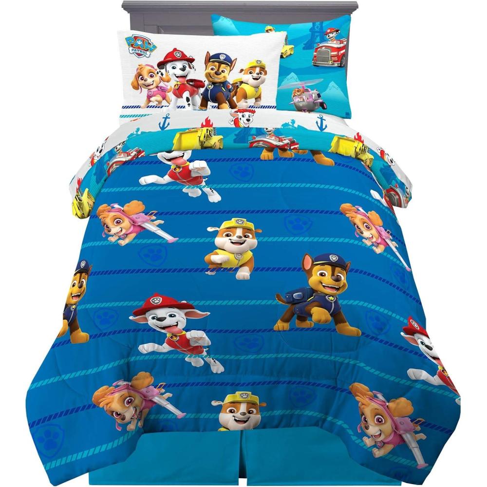 imageFranco Thomas amp Friends Kids Bedding Super Soft Comforter and Sheet Set with Sham 5 Piece Twin Size Officially Licensed ProductPaw Patrol