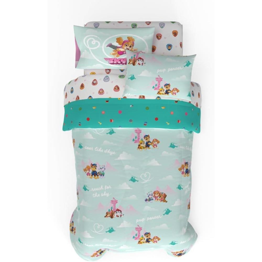 imageFranco Thomas amp Friends Kids Bedding Super Soft Comforter and Sheet Set with Sham 5 Piece Twin Size Officially Licensed ProductPaw Patrol Girl Soar Like Skye