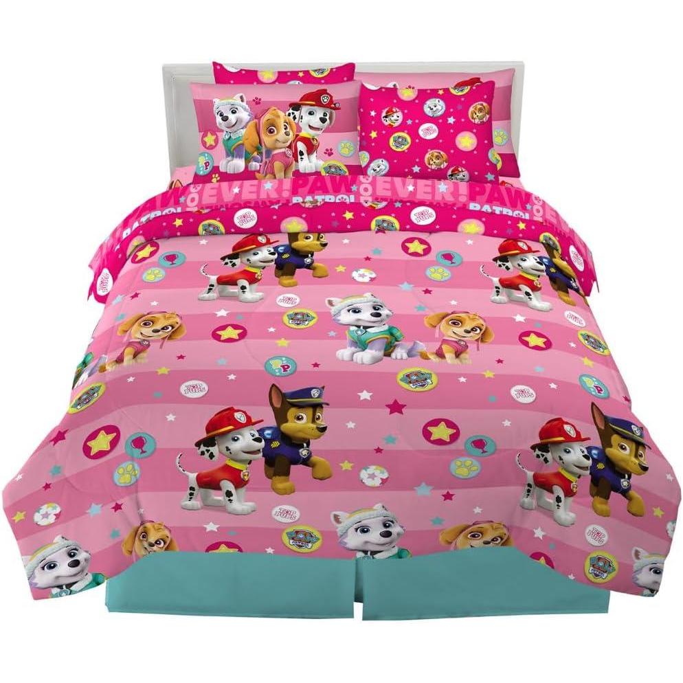imageFranco Thomas amp Friends Kids Bedding Super Soft Comforter and Sheet Set with Sham 5 Piece Twin Size Officially Licensed ProductPaw Patrol Girl