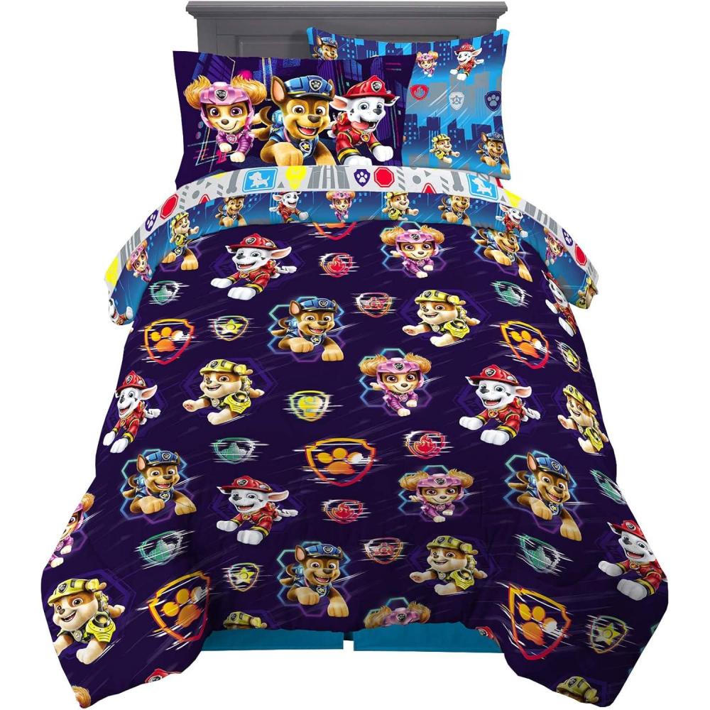 imageFranco Thomas amp Friends Kids Bedding Super Soft Comforter and Sheet Set with Sham 5 Piece Twin Size Officially Licensed ProductPaw Patrol Movie