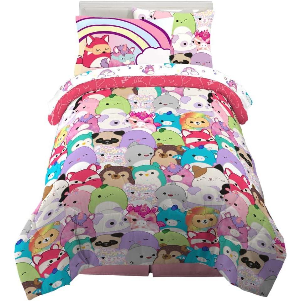 imageFranco Thomas amp Friends Kids Bedding Super Soft Comforter and Sheet Set with Sham 5 Piece Twin Size Officially Licensed ProductSquishmallows