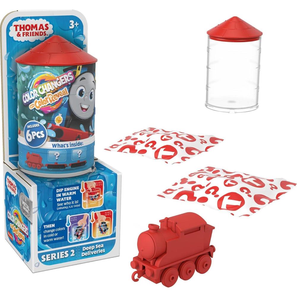 imageThomas amp Friends Mystery Toy Trains Collection Color Reveal Engines with ColorChanging Action amp Cargo for Kids Ages 3 Years Each Sold Separately