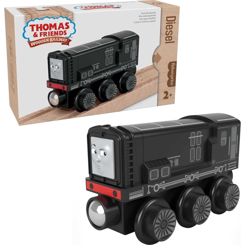 imageThomas amp Friends Wooden Railway Toy Train Diesel PushAlong Wood Engine for Toddlers amp Preschool Kids Ages 2 Years