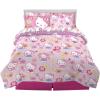 Franco Thomas & Friends Kids Bedding Super Soft Comforter and Sheet Set with Sham, 5 Piece Twin Size, (Officially Licensed Product)(Hello Kitty – Rainbow Garden)