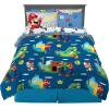 Franco Thomas & Friends Kids Bedding Super Soft Comforter and Sheet Set with Sham, 5 Piece Twin Size, (Officially Licensed Product)(Mario)