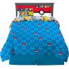 Franco Thomas & Friends Kids Bedding Super Soft Comforter and Sheet Set with Sham, 5 Piece Twin Size, (Officially Licensed Product)(Pokemon)