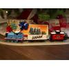 Lionel Thomas & Friends Christmas Freight Electric O Gauge Bluetooth Train Set with Remote, Blue,red and White