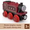Thomas & Friends Wooden Railway, Rosie Engine, push-along toy train made from sustainably sourced wood for toddlers and preschool kids(Wood Vehicle)