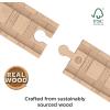 Thomas & Friends Wooden Railway Toy, Expansion Clackety Track Pack, Set of 22 Wood Pieces for Preschool Kids Ages 3+ Years