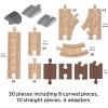 Thomas & Friends Wooden Railway Toy, Expansion Clackety Track Pack, Set of 22 Wood Pieces for Preschool Kids Ages 3+ Years