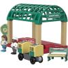 Thomas & Friends Wooden Toy Knapford Train Station Playset with Figures & Passenger Coach for Preschool Pretend Play Kids Ages 3+ Years
