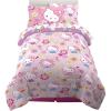 Franco Thomas & Friends Kids Bedding Super Soft Comforter and Sheet Set with Sham, 5 Piece Twin Size, (Officially Licensed Product)(Hello Kitty – Rainbow Garden)