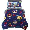Franco Thomas & Friends Kids Bedding Super Soft Comforter and Sheet Set with Sham, 5 Piece Twin Size, (Officially Licensed Product)(Sonic the Hedgehog)