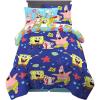 Franco Thomas & Friends Kids Bedding Super Soft Comforter and Sheet Set with Sham, 5 Piece Twin Size, (Officially Licensed Product)(Spongebob Squarepants)