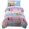 Franco Thomas & Friends Kids Bedding Super Soft Comforter and Sheet Set with Sham, 5 Piece Twin Size, (Officially Licensed Product)(Super Mario Girl)