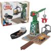 Thomas & Friends Wooden Railway Toy Train Set Brendam Docks Wood Playset with Cranky The Crane for Preschool Kids Ages 3+ Years