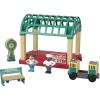 Thomas & Friends Wooden Toy Knapford Train Station Playset with Figures & Passenger Coach for Preschool Pretend Play Kids Ages 3+ Years