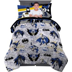 Franco Thomas & Friends Kids Bedding Super Soft Comforter and Sheet Set with Sham, 5 Piece Twin Size, (Officially Licensed Product)(Batman)