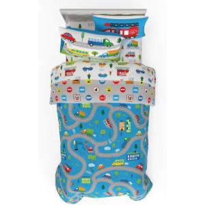 Franco Thomas & Friends Kids Bedding Super Soft Comforter and Sheet Set with Sham, 5 Piece Twin Size, (Officially Licensed Product)(Blue)