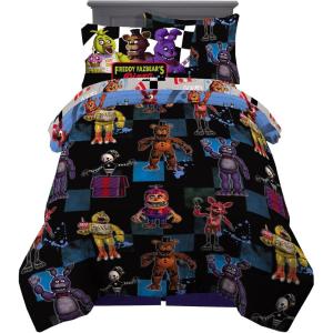 Franco Thomas & Friends Kids Bedding Super Soft Comforter and Sheet Set with Sham, 5 Piece Twin Size, (Officially Licensed Product)(Five Nights at Freddy’s)