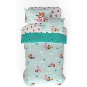 Franco Thomas & Friends Kids Bedding Super Soft Comforter and Sheet Set with Sham, 5 Piece Twin Size, (Officially Licensed Product)(Paw Patrol Girl – Soar Like Skye)