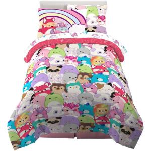 Franco Thomas & Friends Kids Bedding Super Soft Comforter and Sheet Set with Sham, 5 Piece Twin Size, (Officially Licensed Product)(Squishmallows)