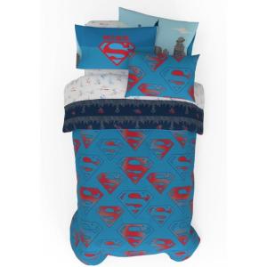 Franco Thomas & Friends Kids Bedding Super Soft Comforter and Sheet Set with Sham, 5 Piece Twin Size, (Officially Licensed Product)(Superman)