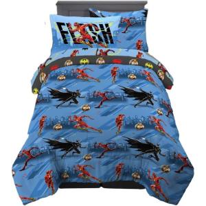 Franco Thomas & Friends Kids Bedding Super Soft Comforter and Sheet Set with Sham, 5 Piece Twin Size, (Officially Licensed Product)(The Flash)