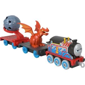Thomas & Friends Diecast Toy Train Crystal Cargo Adventure Thomas Engine with 3 Cargo Cars for Preschool Pretend Play Kids Ages 3+ Years(Medival Thomas)
