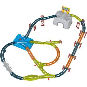 ​Thomas & Friends Toy Train Tracks Set, Connect & Build Bucket, 34-Piece Expansion Pack for Diecast & Motorized Trains, Kids Ages 3+ Years(Track Bucket)