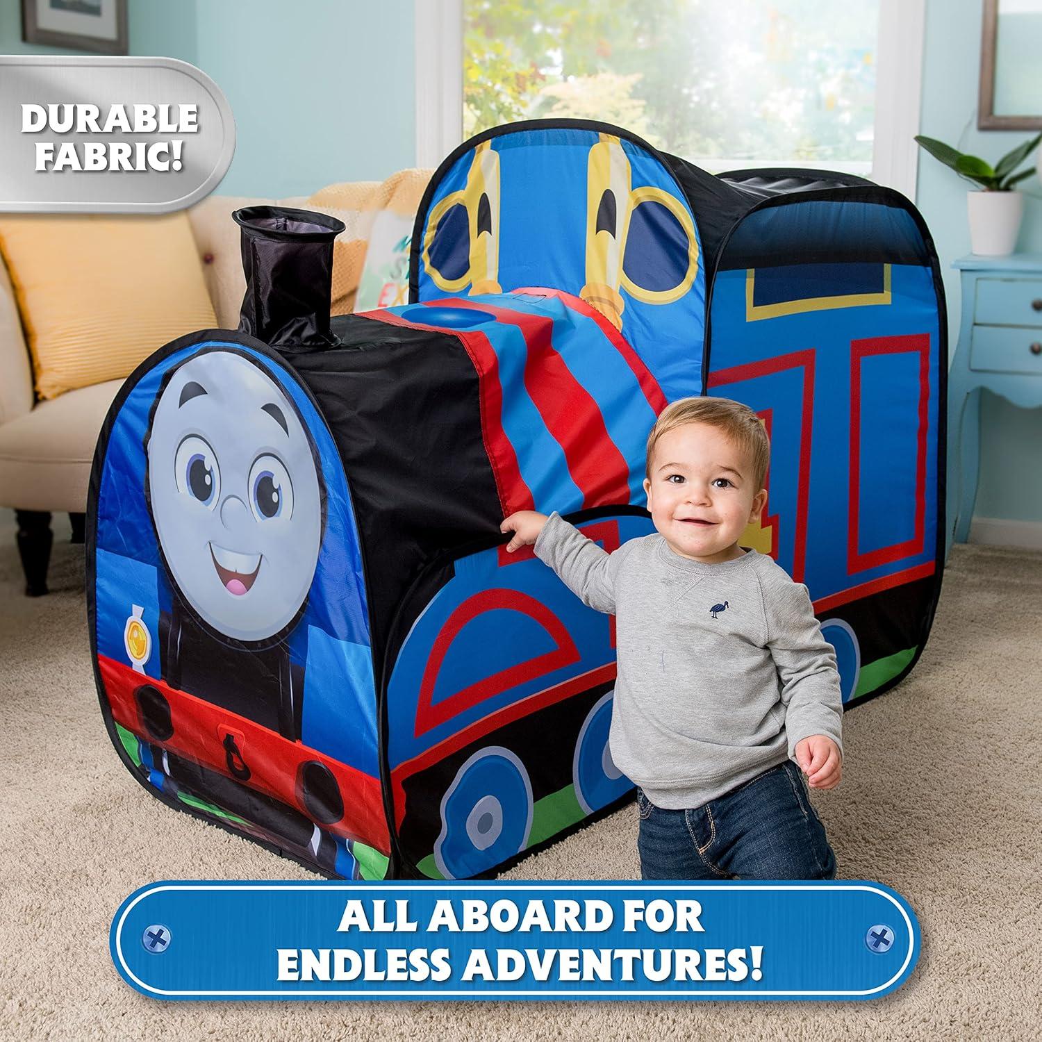 imageThomas The Train Pop Up Tent Extra Large Indoor Playhouse for Kids Folds for Easy Storage Thomas and Friends Toys Pretend Play for Ages 3 Sunny Days Entertainment