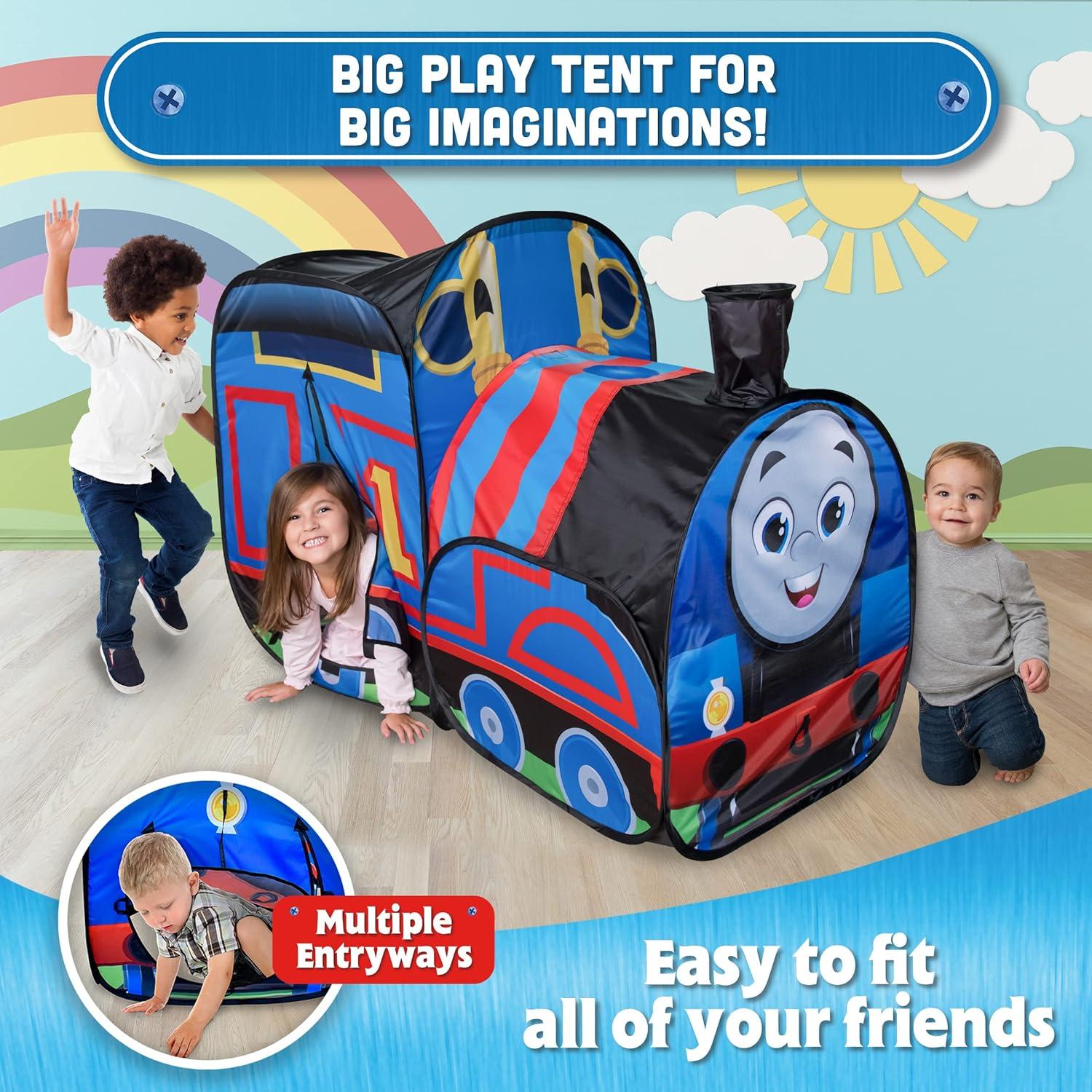imageThomas The Train Pop Up Tent Extra Large Indoor Playhouse for Kids Folds for Easy Storage Thomas and Friends Toys Pretend Play for Ages 3 Sunny Days Entertainment