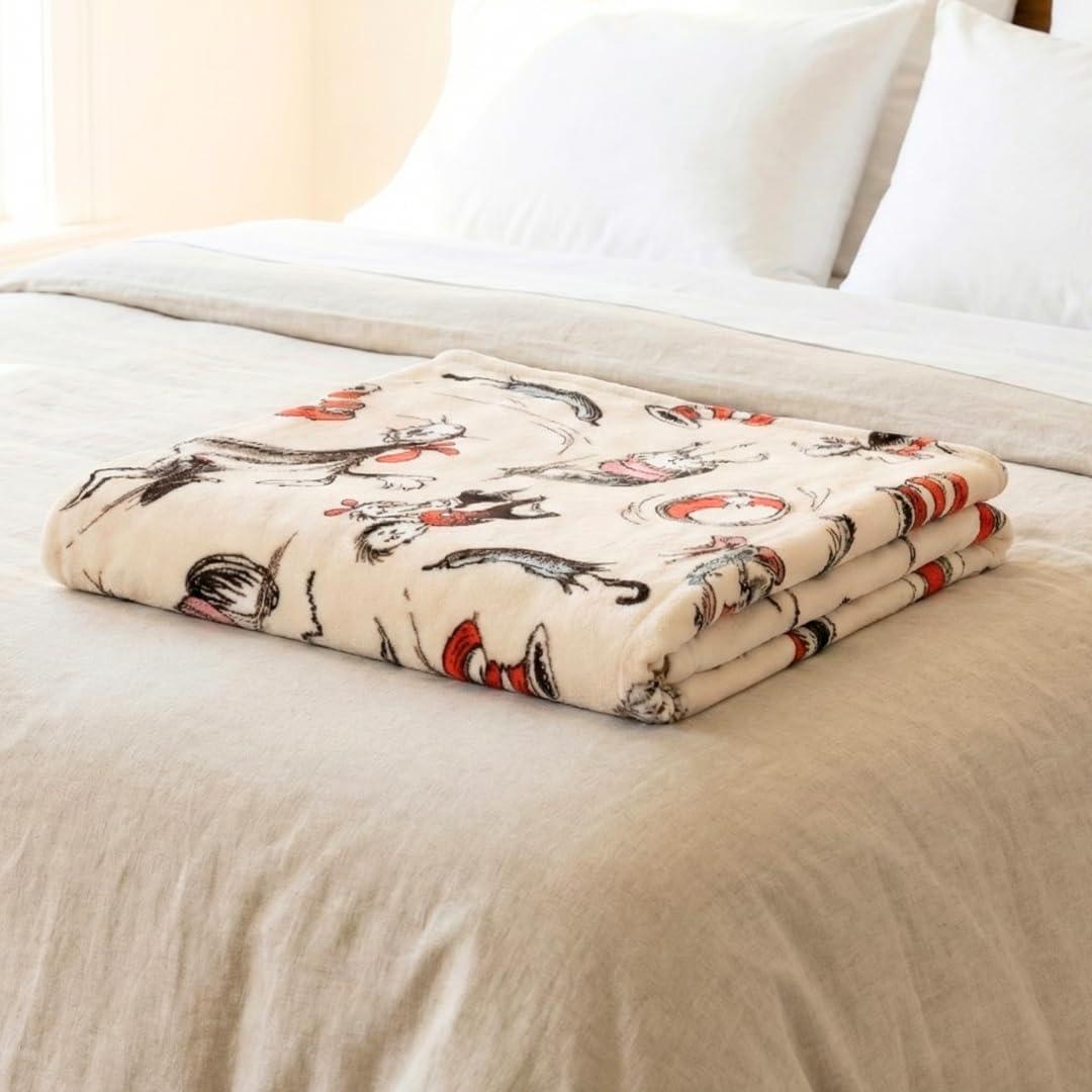 imageThomas and Friends Kids Bedding Super Soft Micro Raschel Throw 46 in x 60 in Official Licensed Product by FrancoCat in the Hat