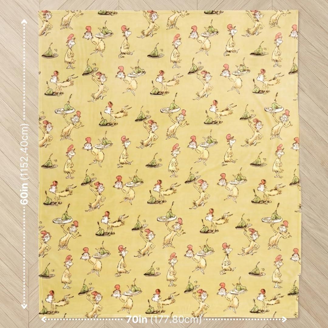 imageThomas and Friends Kids Bedding Super Soft Micro Raschel Throw 46 in x 60 in Official Licensed Product by FrancoGreen Eggs Ham