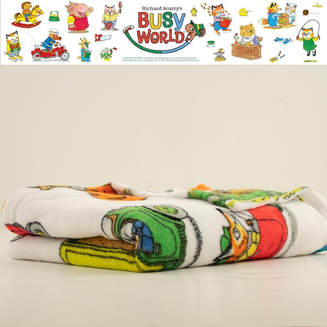 imageThomas and Friends Kids Bedding Super Soft Micro Raschel Throw 46 in x 60 in Official Licensed Product by FrancoRichard Scarry
