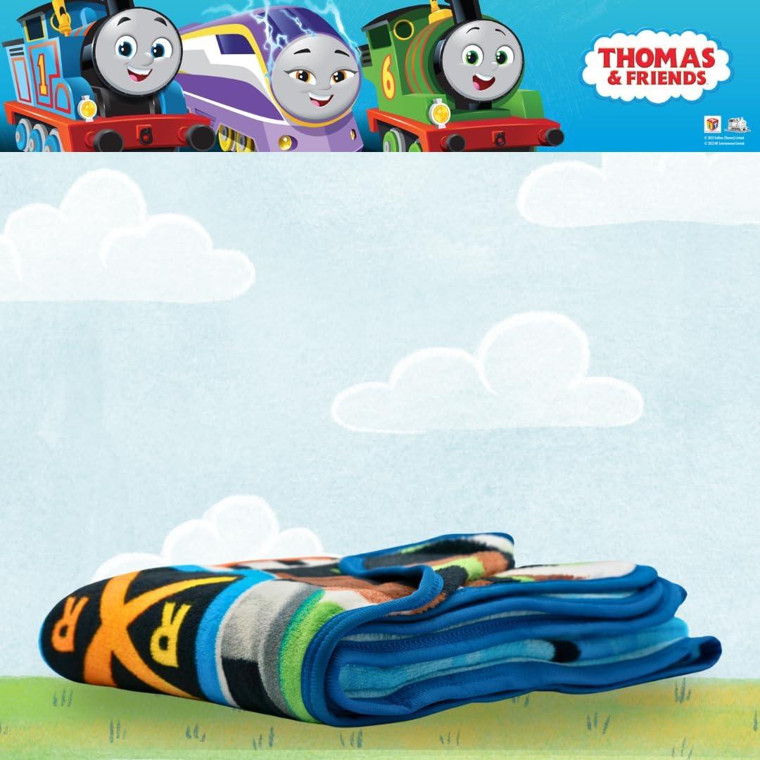 imageThomas and Friends Kids Bedding Super Soft Micro Raschel Throw 46 in x 60 in Official Licensed Product by FrancoThomas Friends