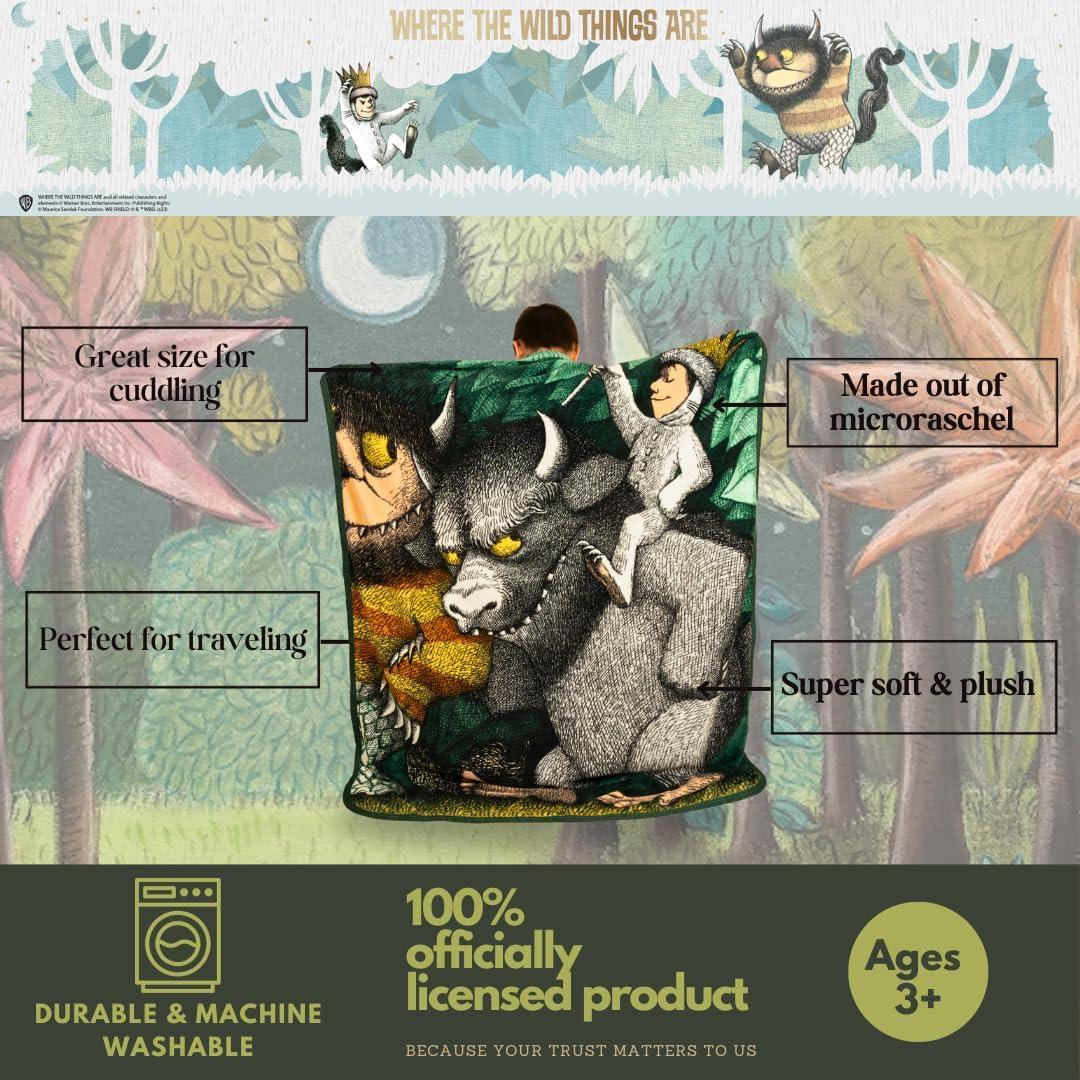 imageThomas and Friends Kids Bedding Super Soft Micro Raschel Throw 46 in x 60 in Official Licensed Product by FrancoWhere the Wild Things Are