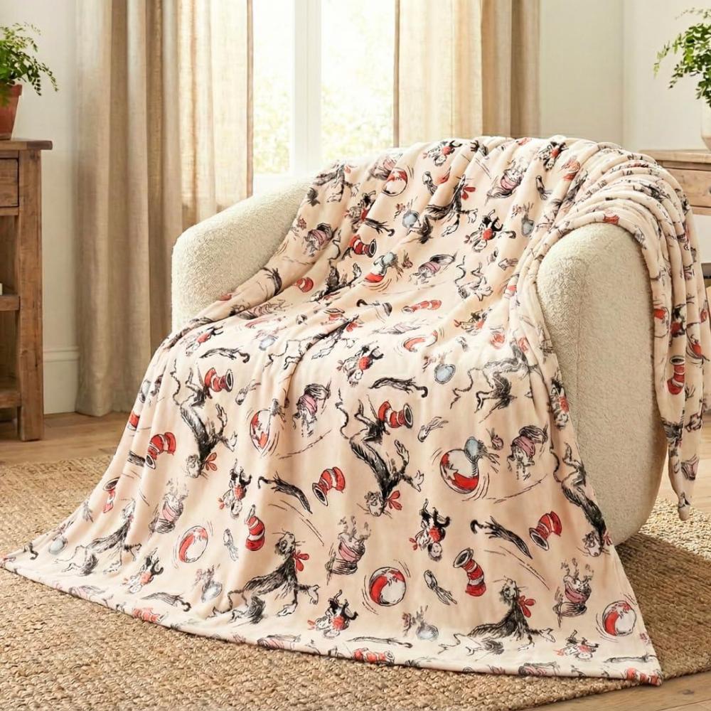 imageThomas and Friends Kids Bedding Super Soft Micro Raschel Throw 46 in x 60 in Official Licensed Product by FrancoCat in the Hat