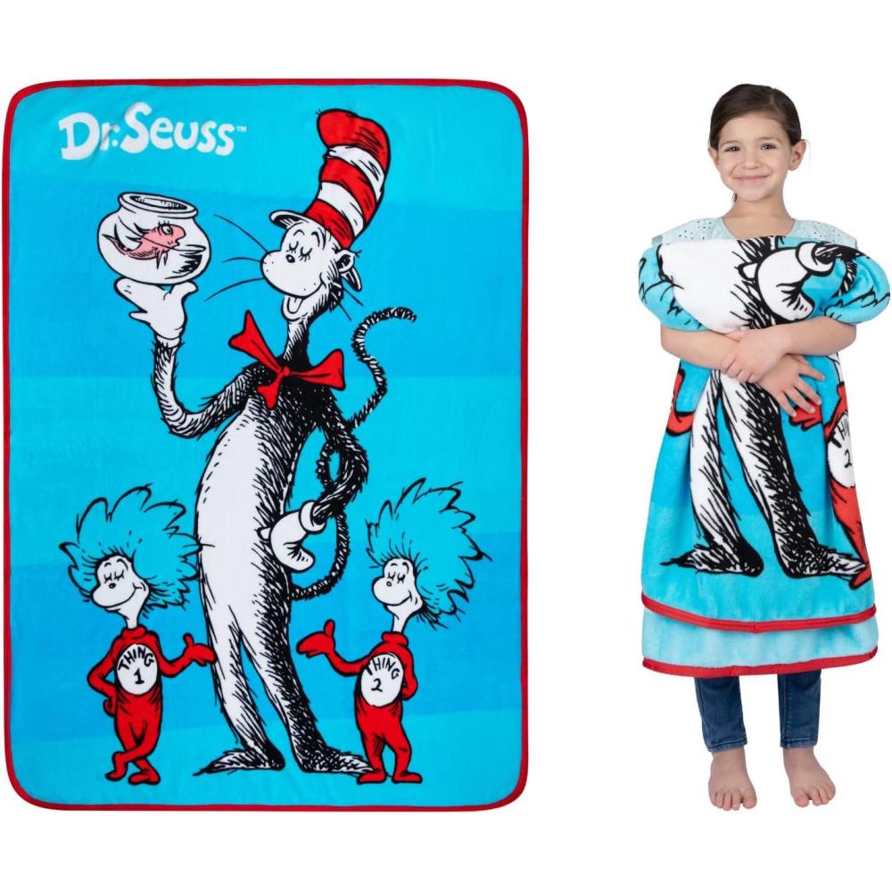 imageThomas and Friends Kids Bedding Super Soft Micro Raschel Throw 46 in x 60 in Official Licensed Product by FrancoDr Seuss