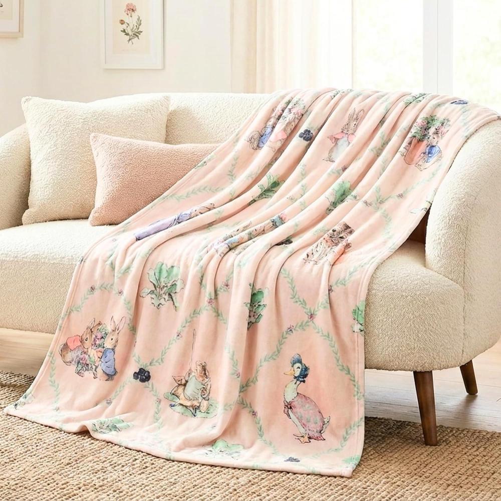 imageThomas and Friends Kids Bedding Super Soft Micro Raschel Throw 46 in x 60 in Official Licensed Product by FrancoPeter Rabbit Friends